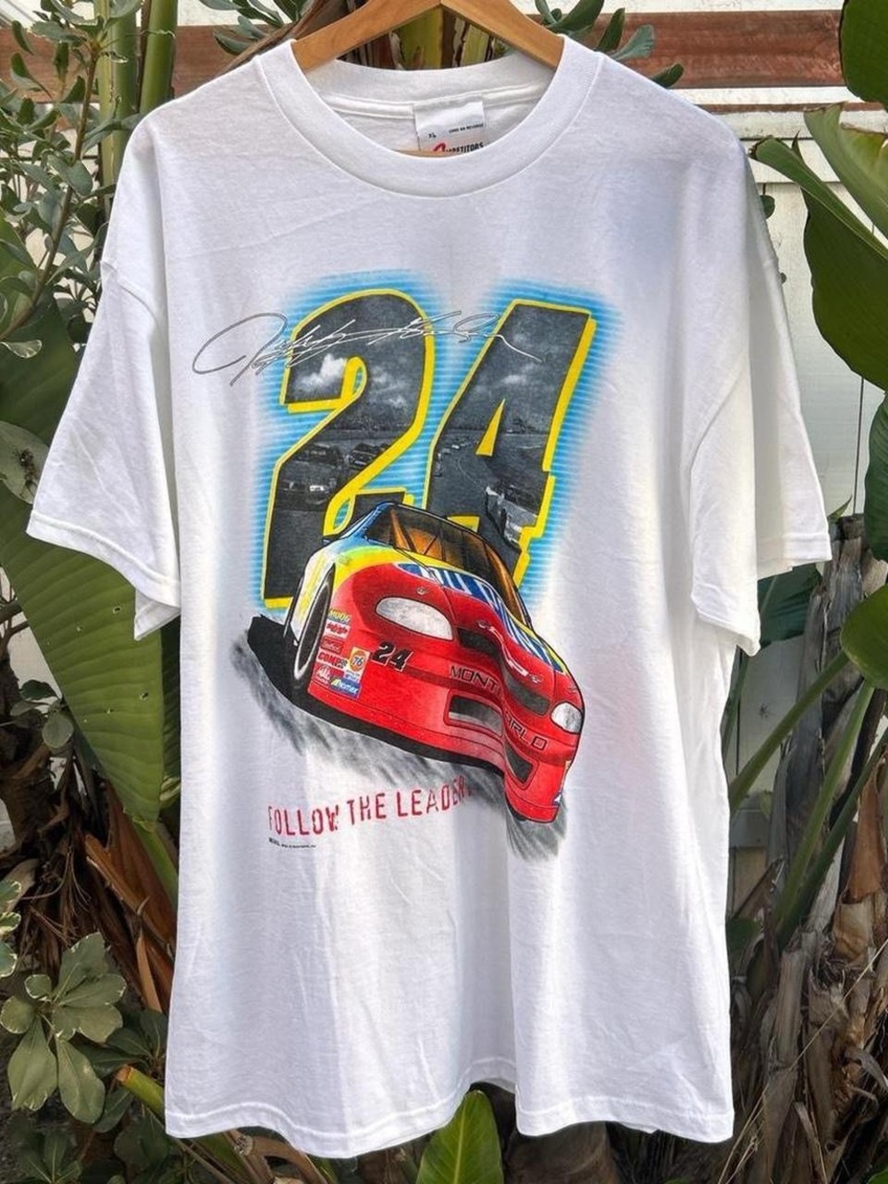 Vintage 1999 Jeff Gordon 24 NASCAR Follow The Leader T Shirt XL